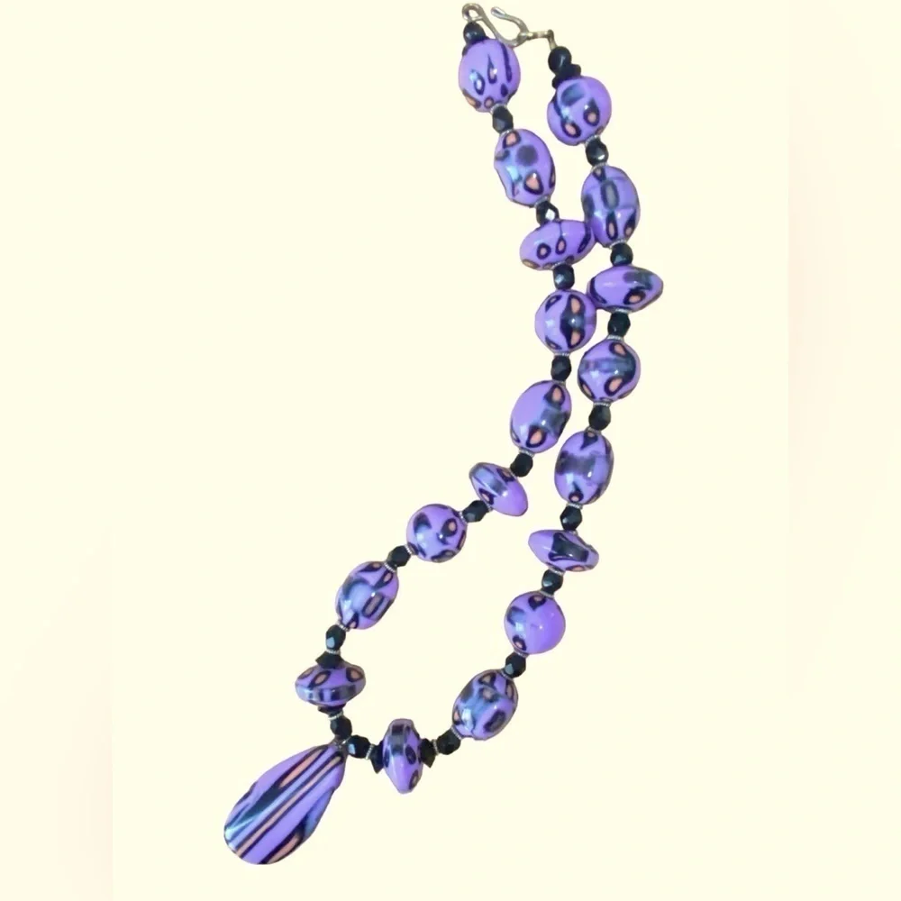Purple Lightweight Crystal STATEMENT NECKLACE #440